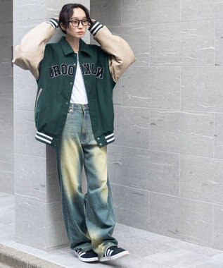 WEGO メルトンワッペンスタジャン ダークグリーン