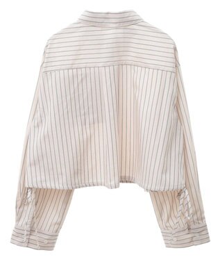 earth music&ecology Ｓｅｔ２点　ドロストショートシャツ＋キャミブラウス Beige