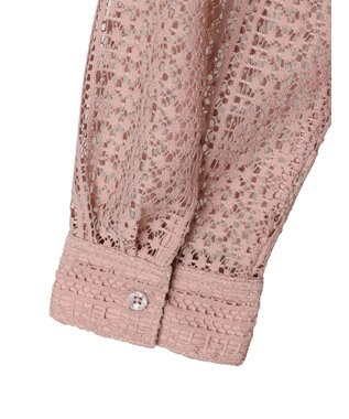 earth music&ecology レースショートシャツ Pink