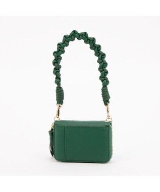 UNBILLION ペルケ perche / ドット型押し・ジャバラチャームウォレットショルダー グリーン