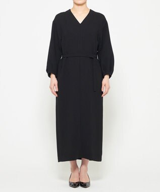 uncrave ウォッシャブル ダブルクロス ワンピース ブラック