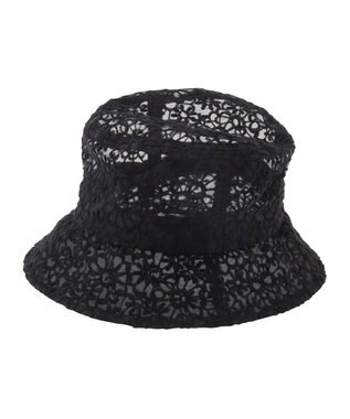 MOONBAT PAUL & JOE(ポール＆ジョー) レースシアーバケットハット ブラック