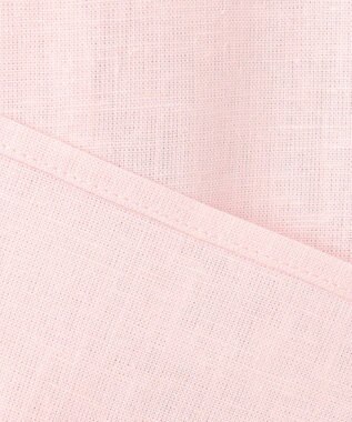 UNFILO リネンレーヨン タックブラウス ピンク