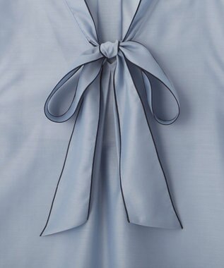 YECCA VECCA シアーボウタイブラウス Light Blue
