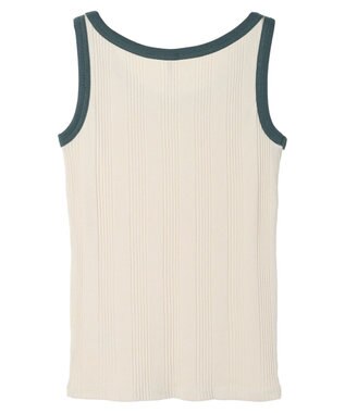 AMERICAN HOLIC バイカラーテレコタンクトップ Ivory