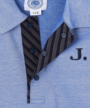 J.PRESS KIDS 【110-130cm】COOLMAX レジメン ポロシャツ ブルー系