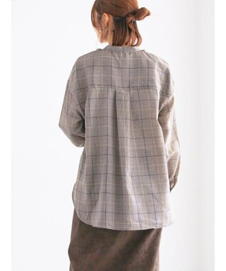 Te chichi チェックフリルブラウス ブラック