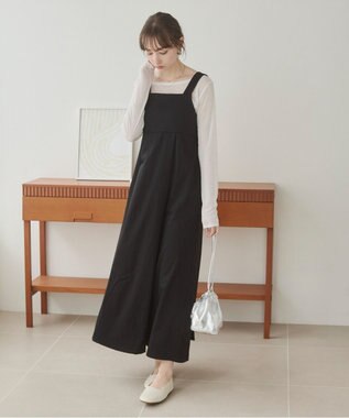 WEGO 【ANGIE VINTAGE】バックベルトジャンパースカート ブラック