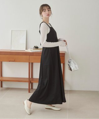 WEGO 【ANGIE VINTAGE】バックベルトジャンパースカート ブラック