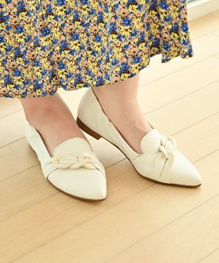 nouvelleRobe Oū 【本革・高反発】Big-Bit Slip-on ポインテッドトゥスリッポン ホワイト