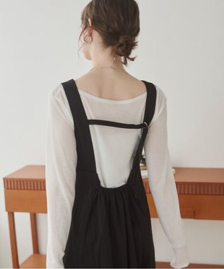 WEGO 【ANGIE VINTAGE】バックベルトジャンパースカート ブラック