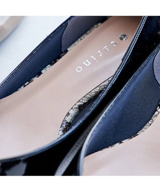 MODE ET JACOMO <carino>【レイン対応】プレーンパンプス ブラックエナメル