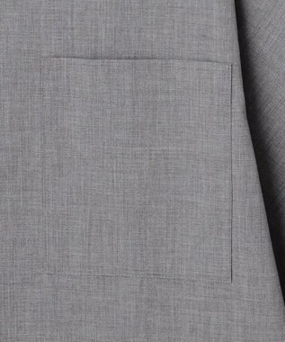 23区 【SLOW/一部店舗限定】ライトタンブラータフタ バックボタン シャツ ライトグレー系