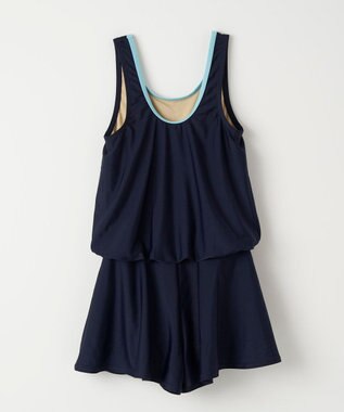 OP／FILA 【FILA】キュロットワンピース スクール水着 ネイビー×サックス