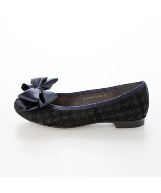 MODE ET JACOMO <MODE ET JACOMO>ラウンドリボンバレエシューズ ブラックキジ