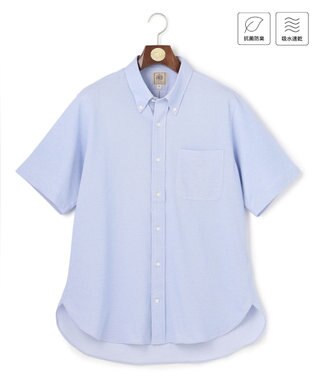 J.PRESS MEN 【KING SIZE】【吸水速乾 / 抗菌防臭 / 遮熱 / 防シワ】【J.PRESS OXFORD JERSEY】カノコインレイ半袖 シャツ / B.D.