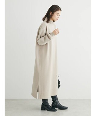 Green Parks Ｂｒｕｓｈｅｄ　裏起毛ワンピース Gray Beige