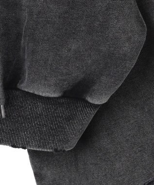 WEGO ダメージショートジップパーカー ブラック