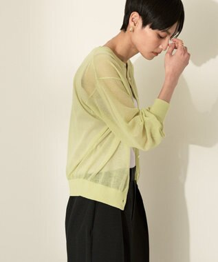 AMERICAN HOLIC シアークルーネックニットカーディガン Pistachio