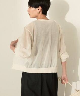 AMERICAN HOLIC シアークルーネックニットカーディガン Ivory