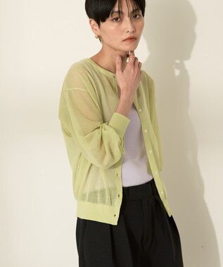 AMERICAN HOLIC シアークルーネックニットカーディガン Pistachio