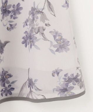 ANY SIS 【洗える】フロッキーオンフラワー スカート アイボリーベース