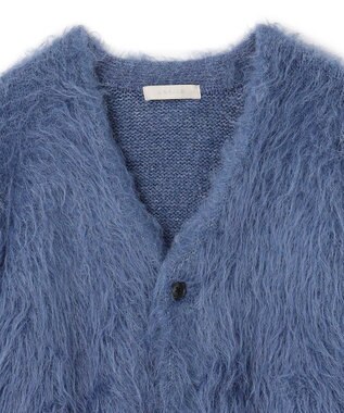 UNFILO MENS 【男女兼用】シャギーニット カーディガン ブルー
