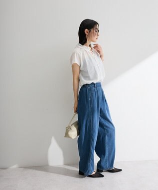Green Parks 衿フリルブラウス Off White