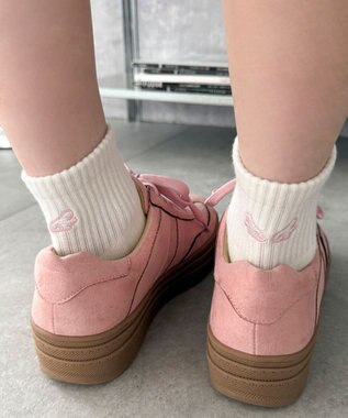 WEGO バック刺繍アンクルパイルソックス