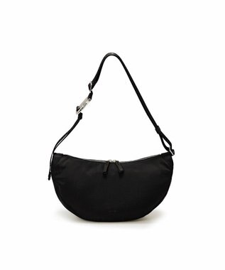 TOPKAPI 【Breath TOPKAPI】Freely フリーリー ナイロン ロゴテープ  ラウンド ショルダーバッグ ブラック