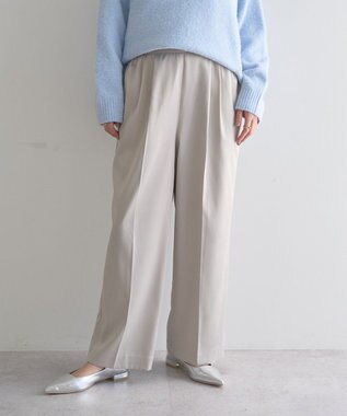 YECCA VECCA 裏起毛サテンリラックスパンツ