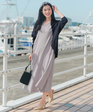 Tiaclasse ドルマンニットカーディガン ネイビー