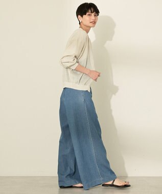 AMERICAN HOLIC シアークルーネックニットカーディガン Silver