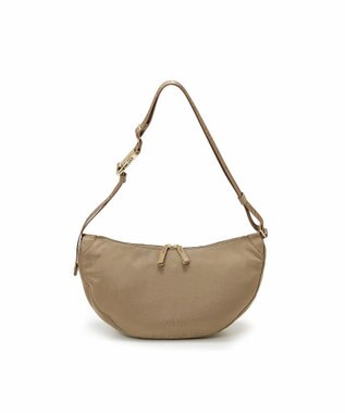 TOPKAPI 【Breath TOPKAPI】Freely フリーリー ナイロン ロゴテープ  ラウンド ショルダーバッグ ベージュ