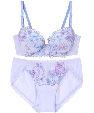 Wing WEB限定　ブラ＆ショーツセット　快適なつけごこち　はきこみ丈あさめ　ウイング／ワコール　CB3712 パープル