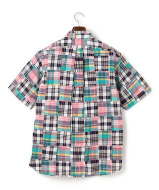 J.PRESS MEN パッチワーク プルオーバーシャツ ピンク系9