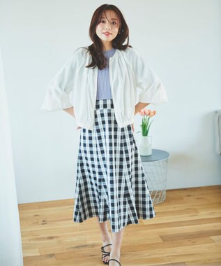 Feroux 【洗える】シアー ブルゾン アイボリー系