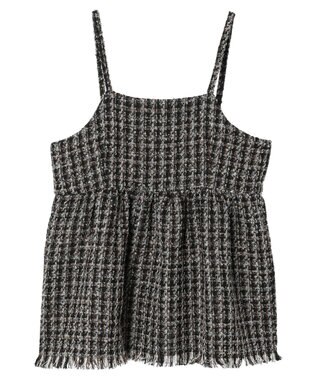 Green Parks ・ＥＬＥＮＣＡＲＥ　ＤＵＥ　ツイードバックリボンキャミ Brown