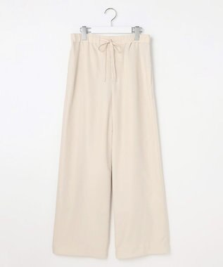 J.PRESS LADIES ピーチポプリン ワイド パンツ サンドベージュ系