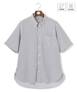 J.PRESS MEN 【KING SIZE】【吸水速乾 / 抗菌防臭 / 遮熱 / 防シワ】【J.PRESS OXFORD JERSEY】カノコインレイ半袖 シャツ / B.D.