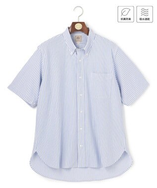 J.PRESS MEN 【KING SIZE】【吸水速乾 / 抗菌防臭 / 遮熱 / 防シワ】【J.PRESS OXFORD JERSEY】カノコインレイ半袖 シャツ / B.D.