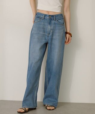 AMERICAN HOLIC 【接触冷感】ワイドデニム Light Indigo