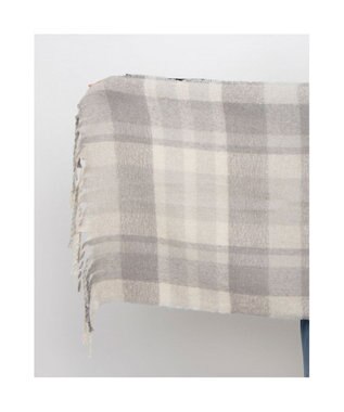 UNBILLION カシュネ cache nez / リサイクルポリニュートラルカラーチェックストール ライトグレー