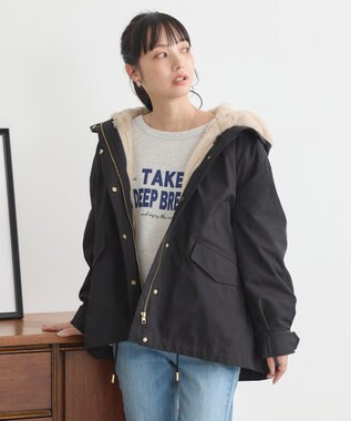 earth music&ecology マルチウェイマウンテンパーカー ブラック