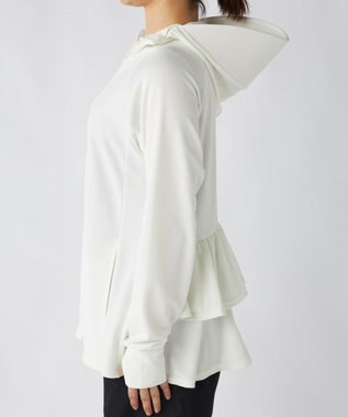 OP／FILA 【ocean pacific】フェイスガード付き バックフリル ラッシュガードパーカー オフホワイト