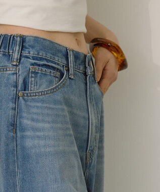 AMERICAN HOLIC 【接触冷感】ワイドデニム Light Indigo