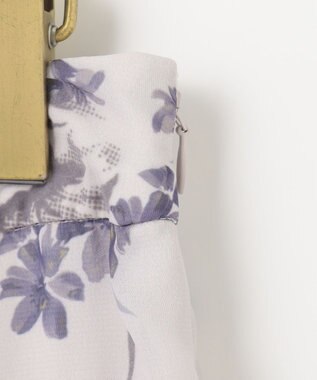 ANY SIS 【洗える】フロッキーオンフラワー スカート アイボリーベース