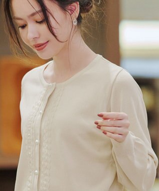 Tiaclasse 【洗える】レースカーディガン アイボリー