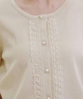 Tiaclasse 【洗える】レースカーディガン アイボリー