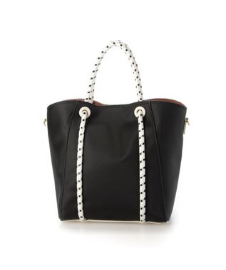 UNBILLION カシュカシュ cachecache / コーティングキャンバスロープハンドルトート ブラック